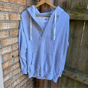 Aerie Light Gray Oversized Hoodie Sweatshirt